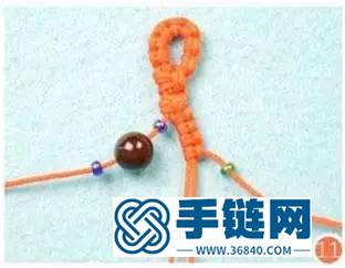 繩編花瓣型手鏈的方法