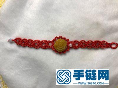 創意編繩飾物_紅繩玫瑰花手繩的編法方法 
