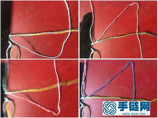 親手學編繩_五色手工編法友誼手繩詳細全過程 