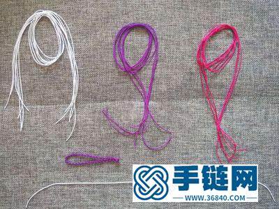 中國結(jié)的編法圖_編繩寶石花鑰匙掛鏈圖解教學(xué) 