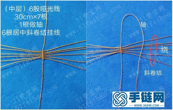 中國結編繩的方法_編法金色長壽花圖解教學 