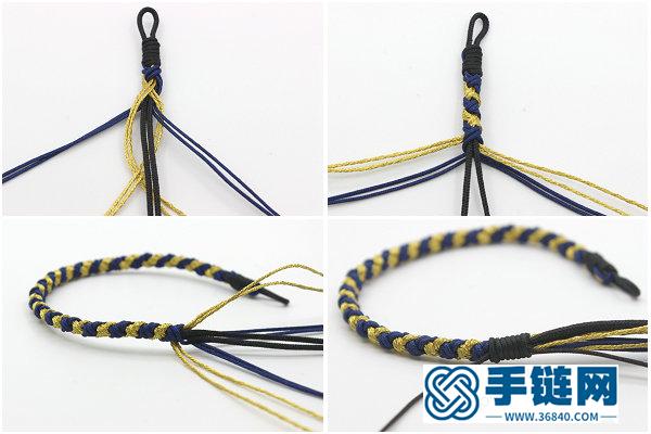 簡(jiǎn)單DIY編繩手繩_超簡(jiǎn)單四股編變化手繩 