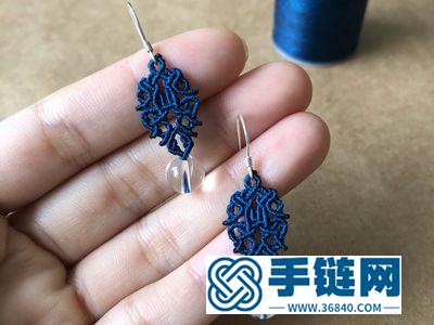 耳環(huán)的編法_蠟線簡(jiǎn)單DIY編繩日系白水晶耳墜 