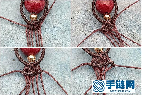 簡單DIY母親節(jié)創(chuàng)意禮物_蠟線編繩瑪瑙朱砂耳環(huán)編法詳解 