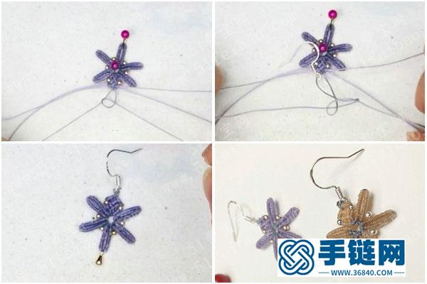 手工編織裝飾_簡單DIY編法小花花造型耳環 