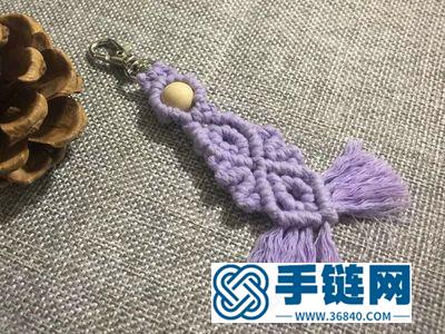 自制手工編織_編法棉繩掛件的簡單方法 