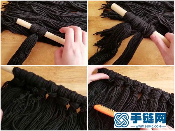 簡單DIY簡約大方的手編毛線流蘇掛飾 