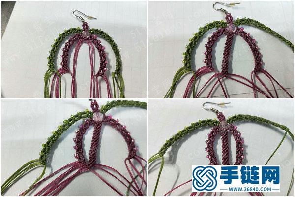 中國結編繩首飾_簡單DIY編法熱氣球耳墜的方法圖 