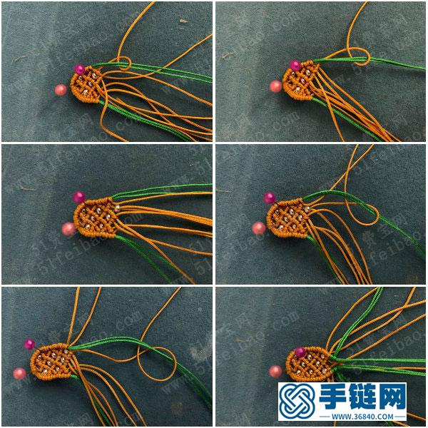 線頭廢物利用_簡單DIY編繩夏日清新菠蘿耳環 