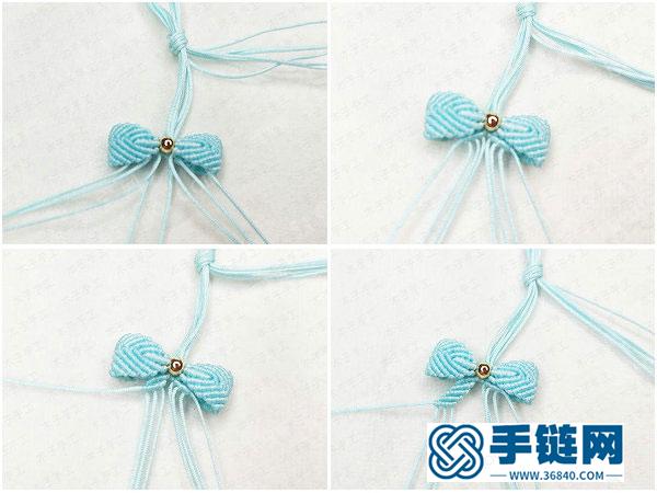 編繩飾物創意教程_很美的簡單DIY立體蝴蝶結耳線 