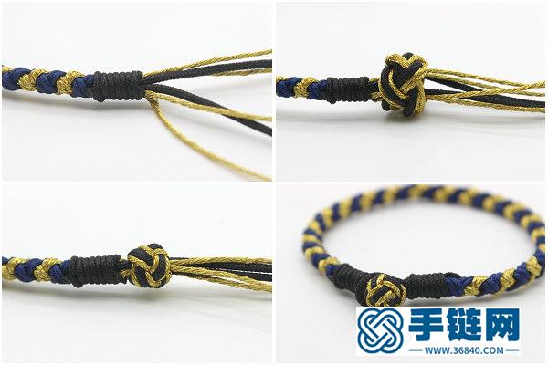 簡(jiǎn)單DIY編繩手繩_超簡(jiǎn)單四股編變化手繩 