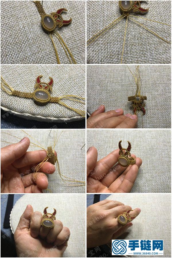 新年編繩創意首飾_生肖牛年牛氣沖天戒指編法圖解 