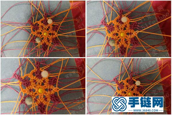 手工編織裝飾_簡單的六角形雪花編法教程 