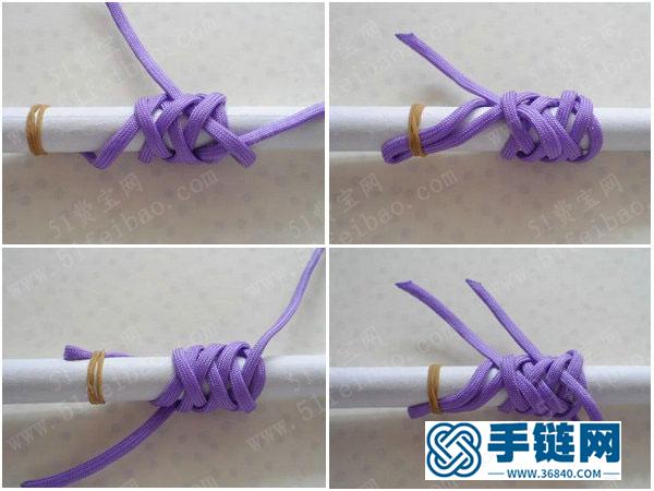 傘繩編法掛件_簡單DIY可愛的包包小佩飾 