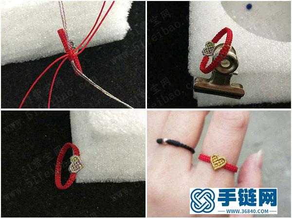簡單DIY小清新的情人小禮品_手工編織愛心戒指教程詳解 