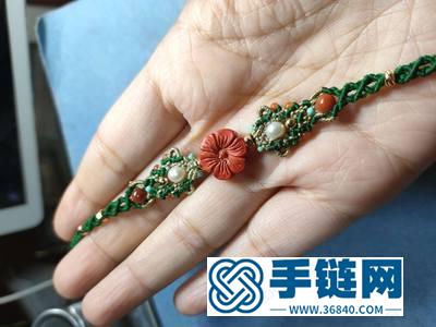 新年手繩編法_簡單DIY編法朱砂花朵手繩圖解 