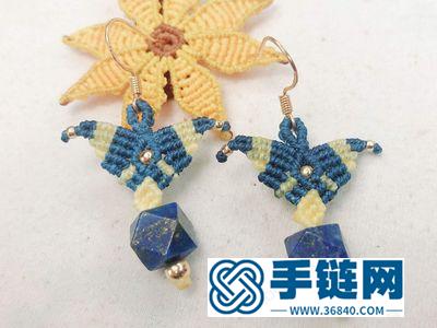 編繩結(jié)藝作品大全_簡單DIY小飛蛾青金耳環(huán)教學(xué) 