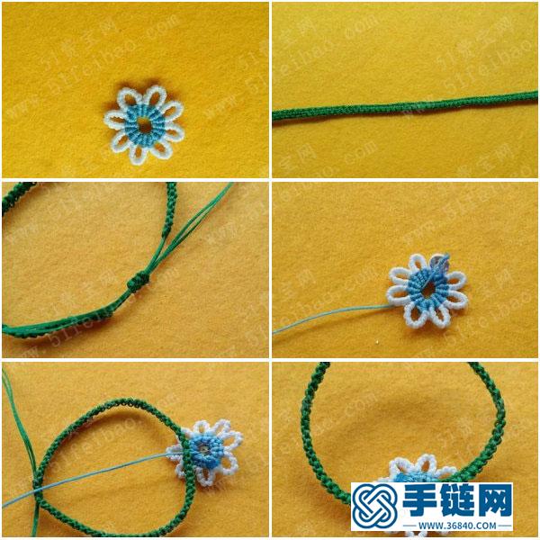 手工編織教程_流行小雛菊手繩編法教程 