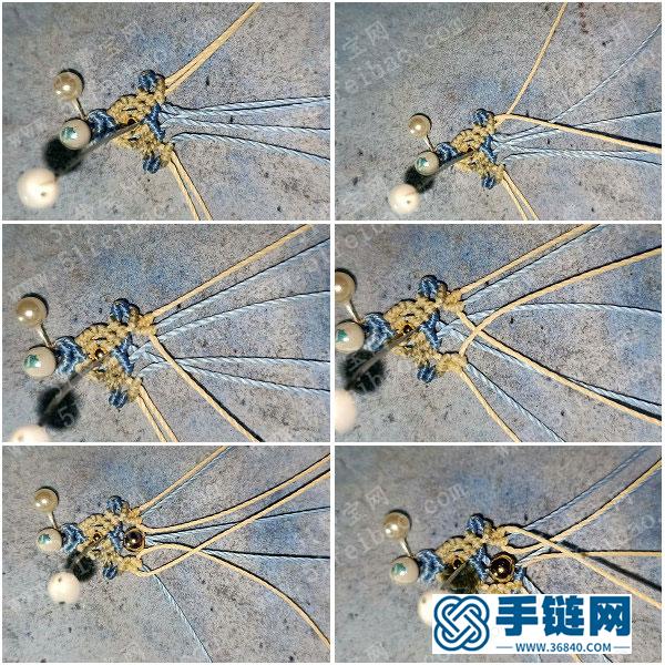 漂亮耳環的編法_簡單DIY編繩組合耳環圖解 