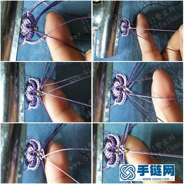 掛件扣頭的編法方法_簡單DIY編繩紫鳶扣頭圖解 