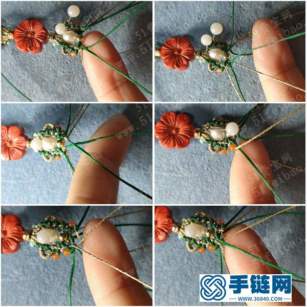 新年手繩編法_簡單DIY編法朱砂花朵手繩圖解 