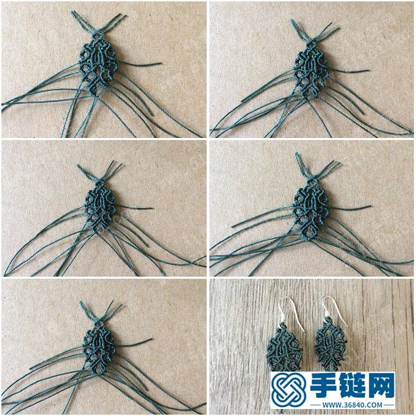 耳環(huán)的編法_蠟線簡(jiǎn)單DIY編繩日系白水晶耳墜 