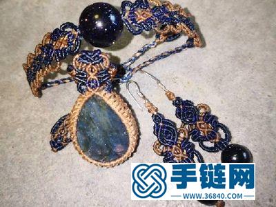結藝手編教程_神秘的藍砂石耳環編法做法 