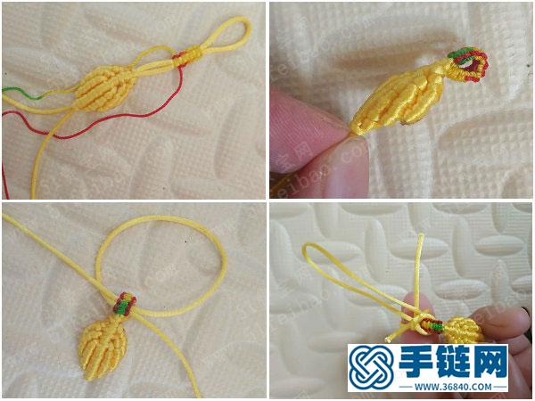 物盡其用創(chuàng)意_編繩廢線簡單DIY編法葉子鑰匙圈掛件 