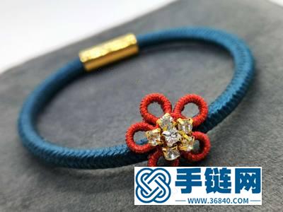 創意編繩步驟圖解_簡單DIY編法小紅花手繩 