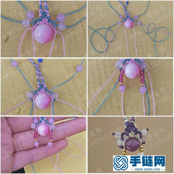 原創玉線編繩教程_簡單DIY國風刀馬旦尾扣掛飾 