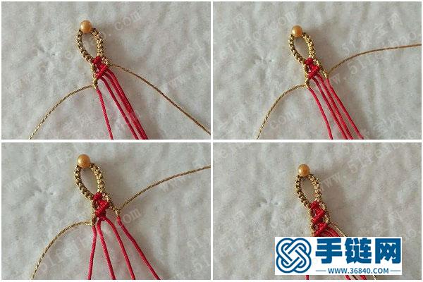 中國結編繩圖解_簡單DIY撞色菱格手繩步驟教學 
