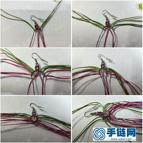 中國結編繩首飾_簡單DIY編法熱氣球耳墜的方法圖 