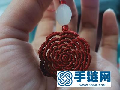 簡單DIY編繩首飾教程_如何編法簡單小紅花耳環 