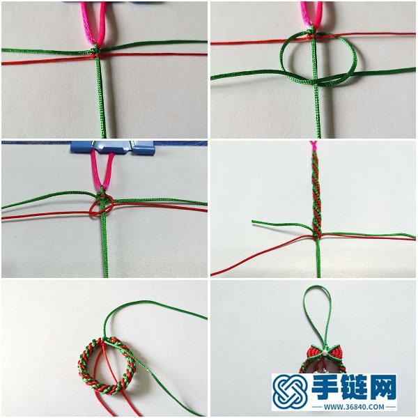 可愛的編繩小物_編法圣誕花環(huán)小掛件的方法 