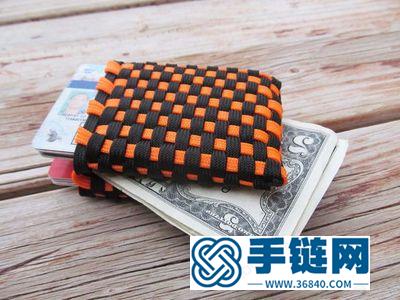 自制傘兵繩手編短款錢包 