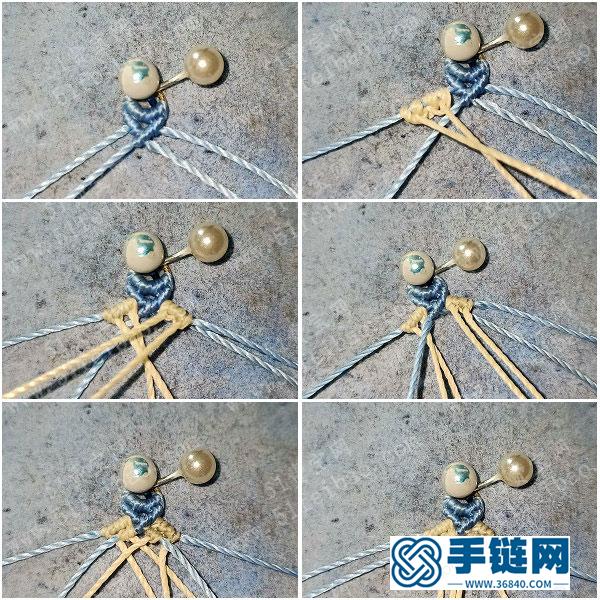 漂亮耳環的編法_簡單DIY編繩組合耳環圖解 