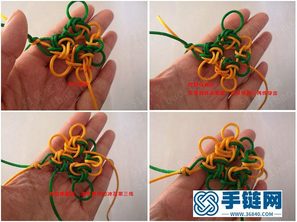 手工愛(ài)編法_冰花結(jié)菱形手編詳細(xì)圖解教程 