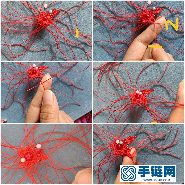 創(chuàng)意中國結(jié)結(jié)繩編法_簡單DIY編法蠟線雪花掛飾教程 