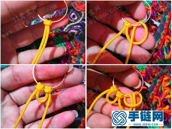 編法C線飾物的方法_雀頭結花圈小掛件手編教學 