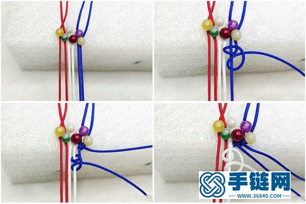 手工編織鏈_編法海軍風中性紅繩手繩圖解 