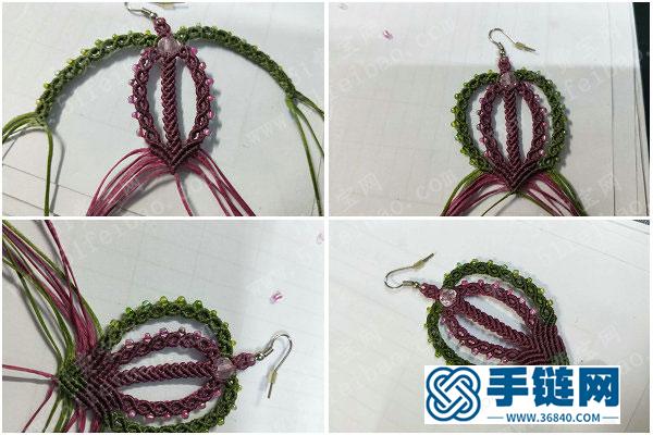 中國結編繩首飾_簡單DIY編法熱氣球耳墜的方法圖 