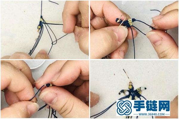編繩結(jié)藝作品大全_簡單DIY小飛蛾青金耳環(huán)教學(xué) 