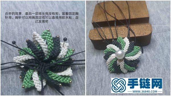 斜卷結編法方法_簡單DIY繩編斜卷結胸花詳細教程 