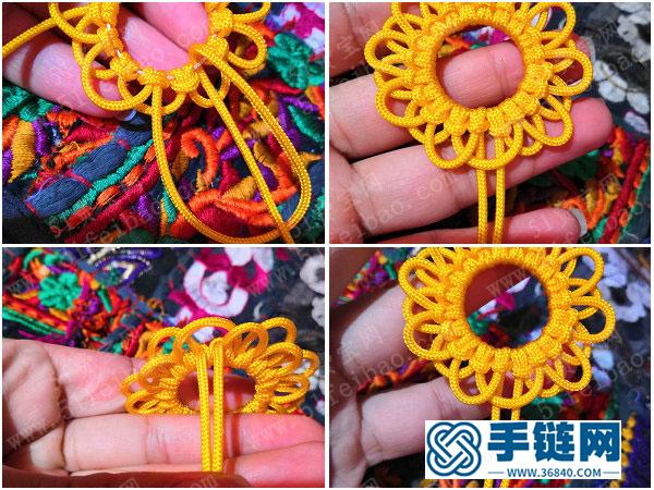 編法C線飾物的方法_雀頭結花圈小掛件手編教學 
