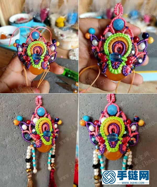 中國結手工教程_鳳冠花嫁刀馬旦編繩創意 