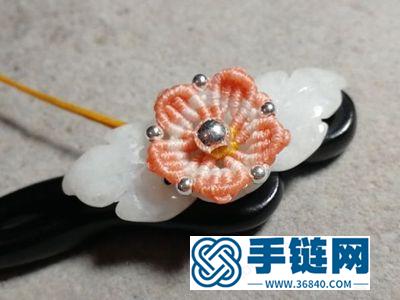 中國結藝裝飾_手工編織做一朵百搭五瓣珠花 