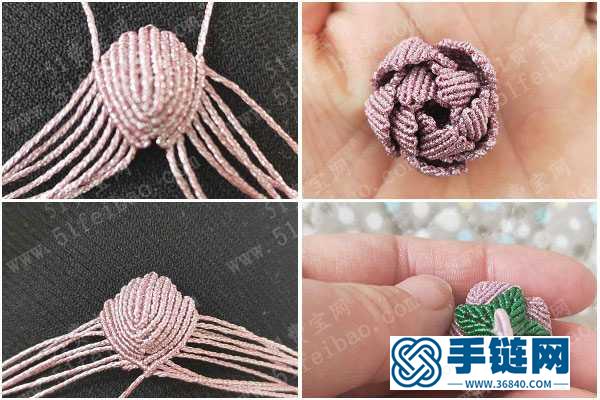 簡單DIY編繩小花_編法牡丹的編制方式 