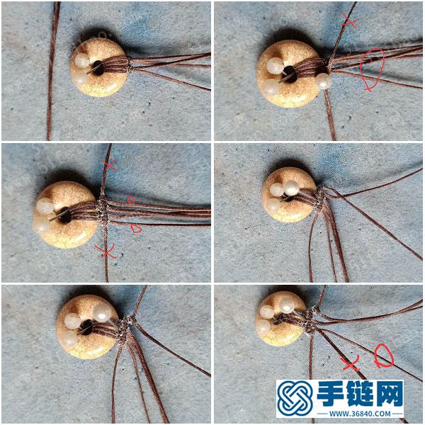 玉線編繩耳墜教程_珊瑚玉耳環編法圖解 