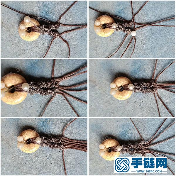 玉線編繩耳墜教程_珊瑚玉耳環編法圖解 