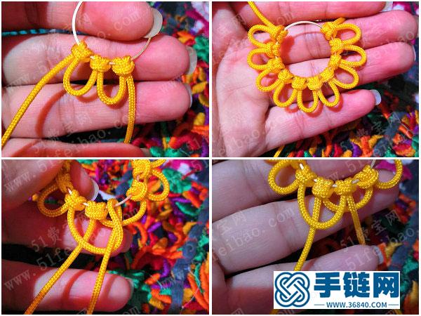 編法C線飾物的方法_雀頭結花圈小掛件手編教學 